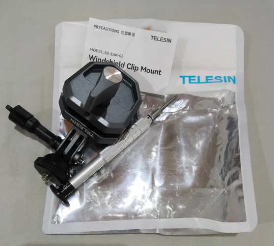 Suporte de Para-Brisa / Bolha de Moto para GoPro e Similares - Telesin