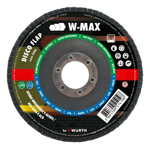 Disco Flap Aço 115mm G60 - Wurth