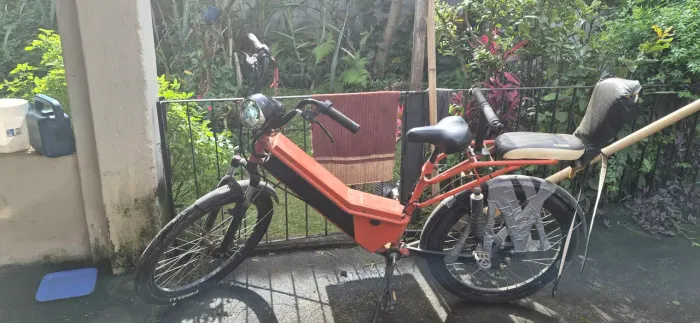 Bike eletrica duos confort full bateria litio 800w vermelha