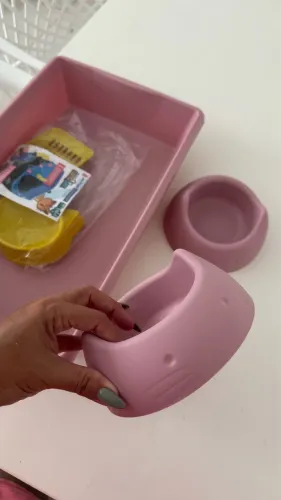 Kit para gato caixa de areia da Sanremo e pá e comedouro