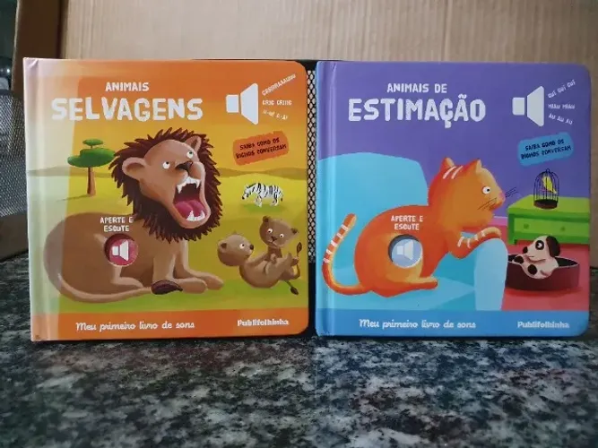 Coleção Meu primeiro livro de sons da Publi folhinha com 2 volumes