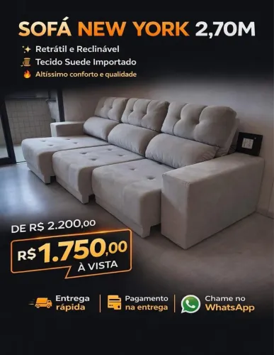 Sofá retrátil e reclinável