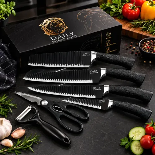 Kit 6 peças facas antiaderente/ pague só na entrega!!?