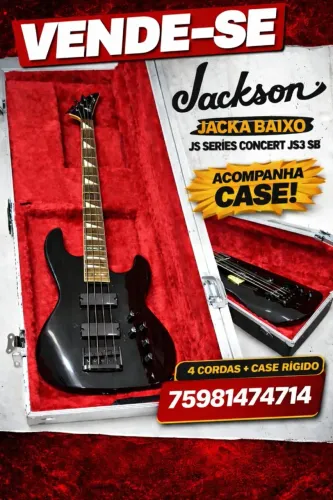 Baixo Jackson 4c Js3 Concert Preto Fosco Novo Mostruario Baixo Jackson 4c Js3 Concert Pret