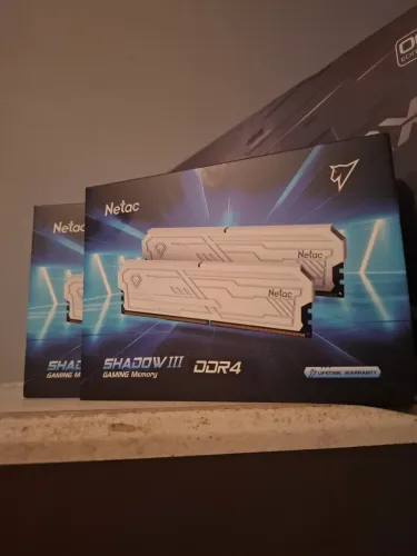 Memória Ram Netac 16GB 2x8 3200mhz Branca Nova Lacrada