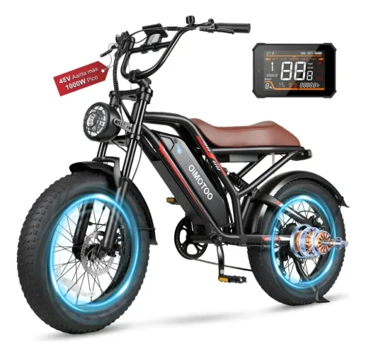 Oimotoo Bicicleta Elétrica Adulto 1000w 48v Autonomia 70km Preto