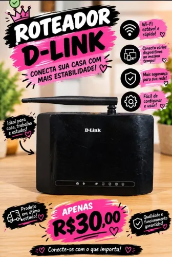 Roteador Wireless D-Link (Em Ótimo Estado)