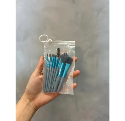 Kit 8 Mini Pincéis de Maquiagem Portátil Viagem