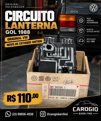 Circuito Lanterna Gol 1988 Original Vw Novo na Caixa Estoque Antigo