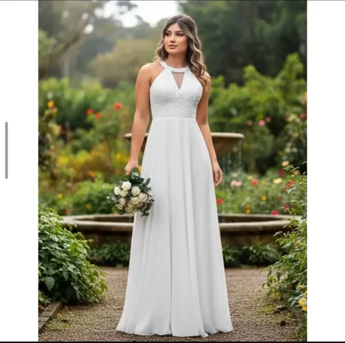 Vestido de noiva e casamento + Anágua + Cinto pérola