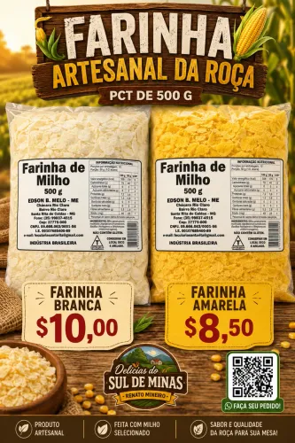 FARINHA DE MILHO ARTESANAL DA ZONA RURAL DO SUL DE MINAS