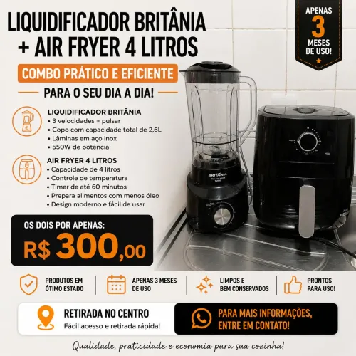 Liquidificador e airfryer