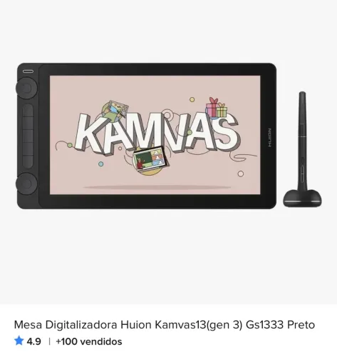 Mesa Digitalizadora Huion kamvas 13 gen 3