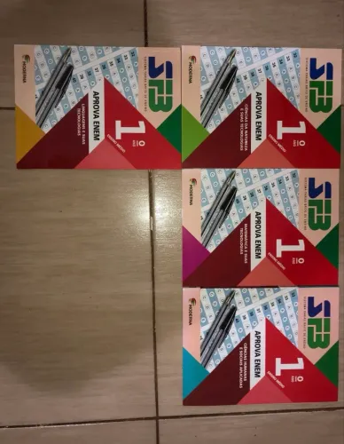 Kit 4 Livros Aprova Enem - 1º Ano Ensino Médio - Moderna/Sistema Farias Brito - Novos