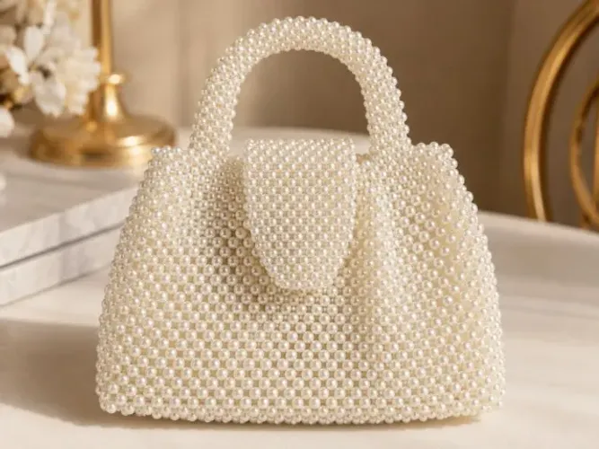 Bolsa Feminina de Pérolas | Elegante para Festas, Casamentos e Eventos