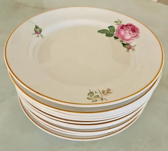 Pratos rasos antigos de porcelana (vintage)