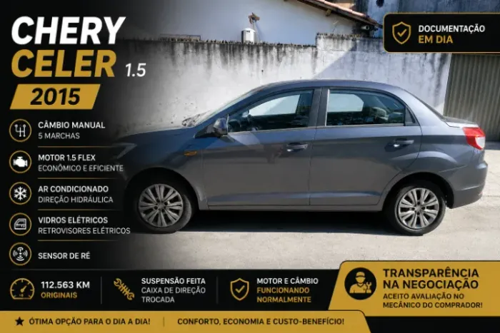 Chery Celer Sedan 1.5 16V Flex 5P 2015
