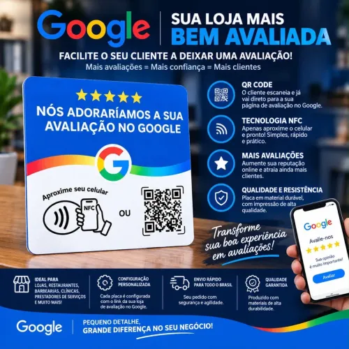 Placa de Avaliação Google NFC