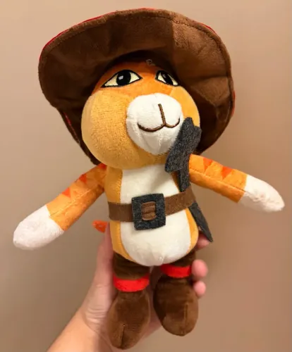 Gato de botas pelúcia 