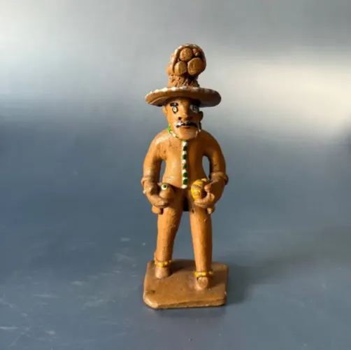 Escultura de carro cozido arte popular brasileira lenhador assinado