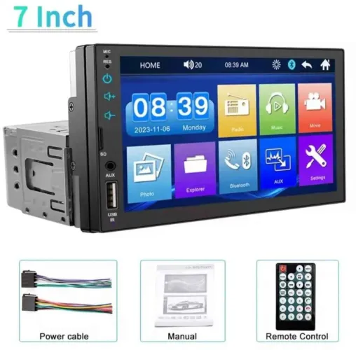 Dvd 1 din novo na caixa 