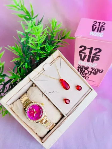 Kit de relógio princesa delicada e elegante feminino 