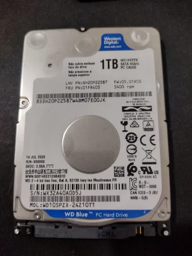 HD WD 1Tb para PCs, Notebooks, PS3, PS4 e Xbox One