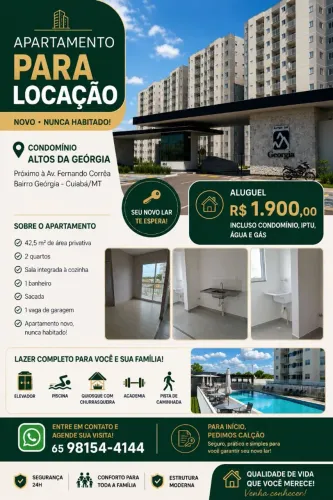 Apartamento Novo para Locação - Nunca Habitado! ?