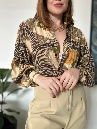 camisa alfaiataria g onça vintage cgc
