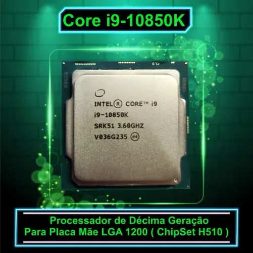 Processador Core i9 10850K 3.60Ghz LGA 1200 sem Coler