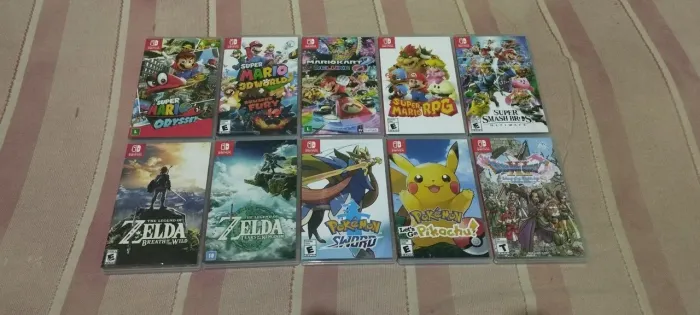 10 Jogos Mídia Física de Nintendo Switch 