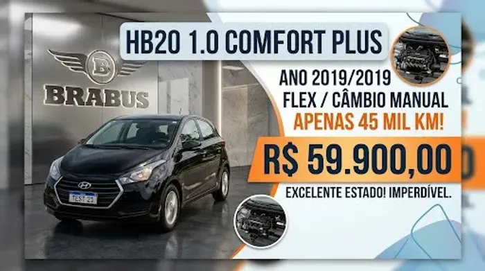 Hyundai HB20 Comfort Plus 1.0 Flex 12V Mec. 2019