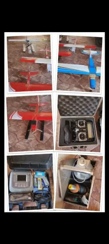 Lote de Aeromodelismo - Aviões RC, Controlo e Acessórios a venda!