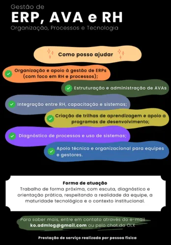 Consultoria em Gestão de ERP, AVA e RH