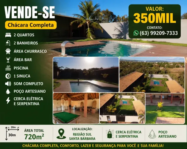Vendo chácara em Taquaralto