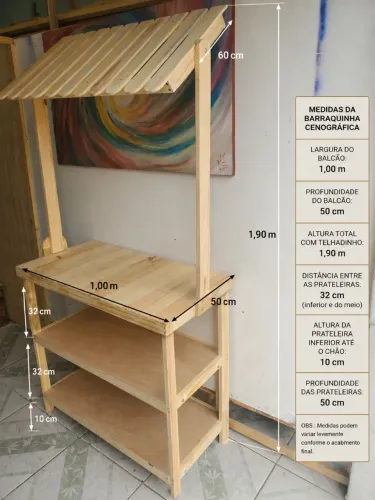 Barraquinha expositora cenografica