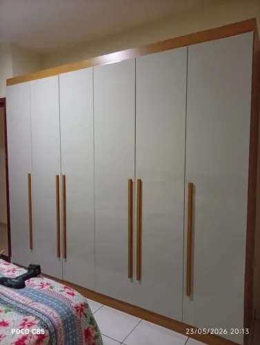 Guarda Roupa Novo 100 % MDF 2,70 Larg Entrega e Montagem Imediata
