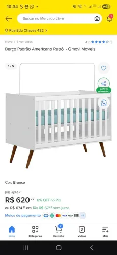 Berço padrao americano branco 