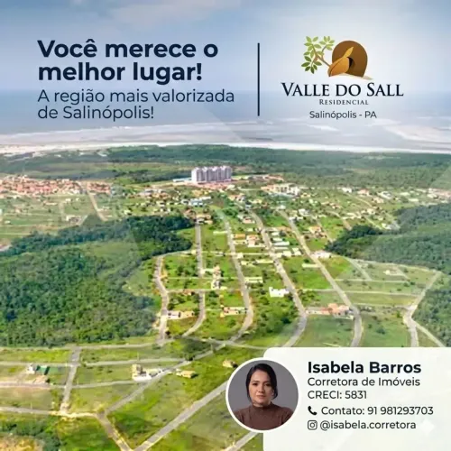 Excelente oportunidade para construir ou investir em Salinópolis! Residencial Jardim Valle