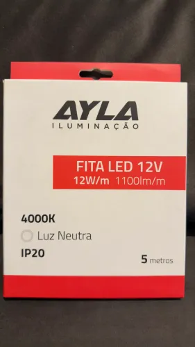 Fita Led Ayla 12w 12v 4000k 5 metros
