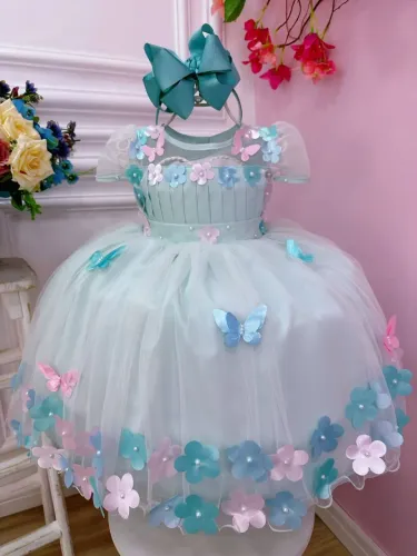Vestido infantil Jardim encantado