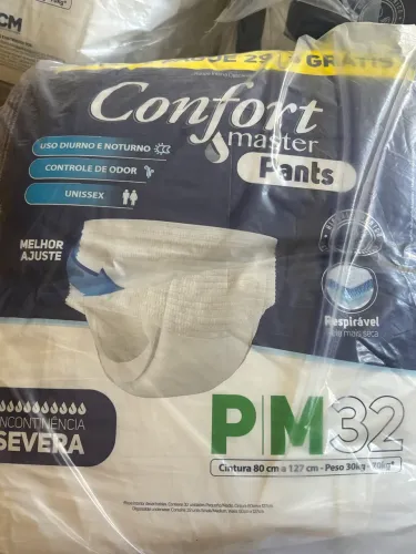 KIT 6 PACOTES Fralda Calça Geriatrica Pants CONFORT MASTER P/M