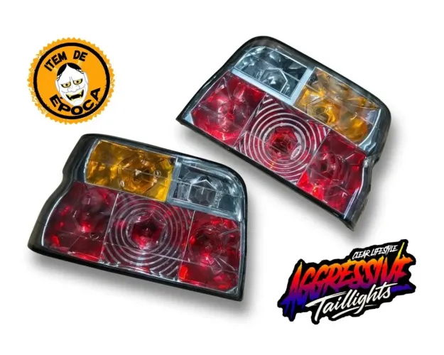 Lanterna clear cristal fumê Escort mk5 europeu 