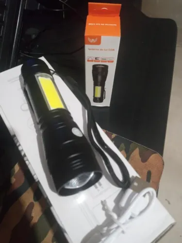 Lanterna Super LED Potente Militar Recarregável (Garantia)