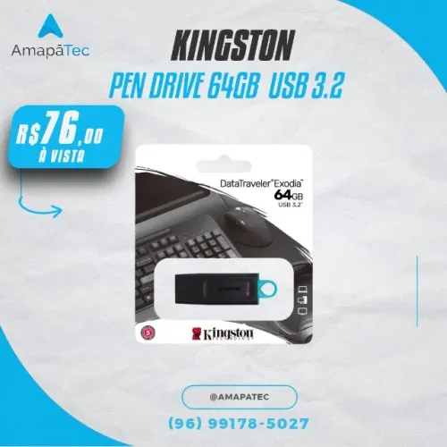 Pen Drive 64GB Kingston  USB 3.2