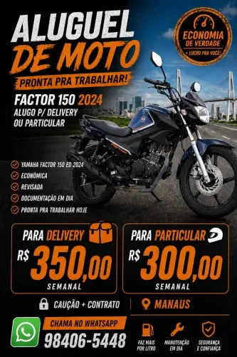 Factor 150 2024 Alugo p/ Delivery ou Particular - Manaus