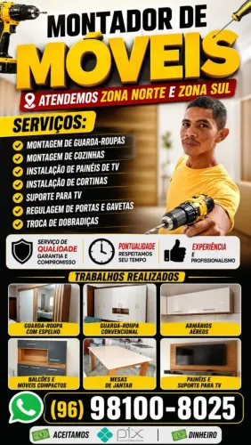 Trabalho com montagem de móveis 