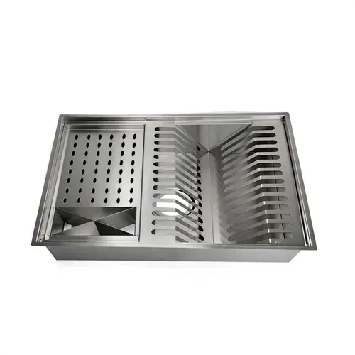 Canal Organizador Cozinha Calha Inox 304 Úmida 3 Módulos 50x40 - Tubrax