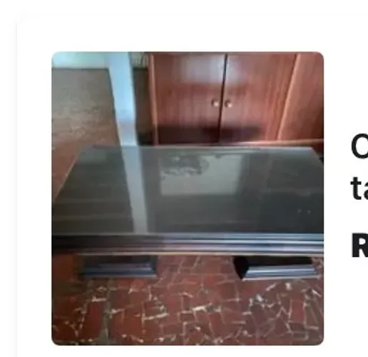 mesa de centro em madeir e vidro