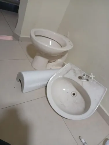 Kit vaso sanitário coluna e pia